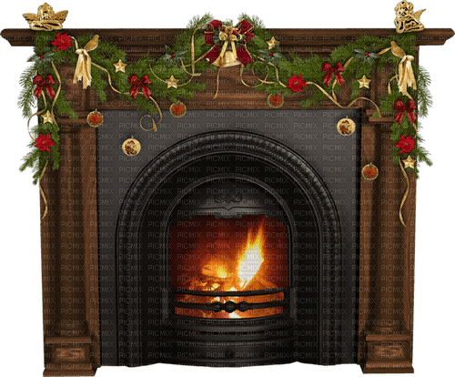Noël.Christmas.Fireplace.Foyer.hearth.Victoriabea - png gratis