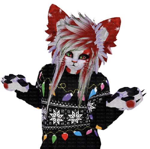 Christmas sweater Catboy - PNG gratuit