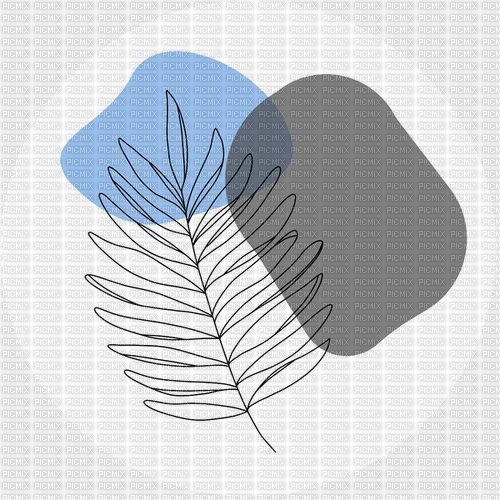 aesthetic leaf and blobs - Free PNG