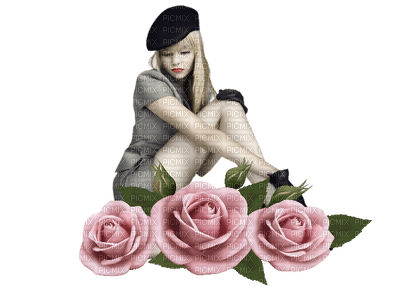 woman flowers bp - δωρεάν png