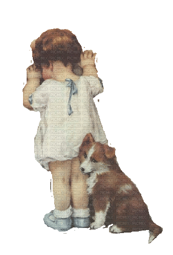 Mädchen, Girl, Vintage, Hund - 無料のアニメーション GIF