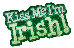 Kiss Me I'm Irish.Text.Green.Animated - Animovaný GIF zadarmo