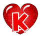 Gif lettre coeur -K- - GIF animé gratuit