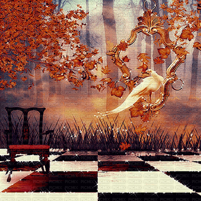 soave background animated fantasy surreal chair - Free animated GIF