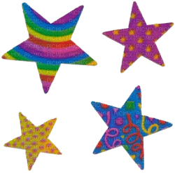 Colorful stars - nemokama png