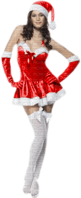 Kaz_Creations Red Sexy Christmas Woman Femme - бесплатно png