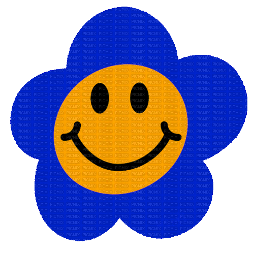 flower happy face - Animovaný GIF zadarmo