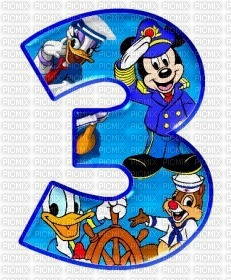 image encre numéro 3 bon anniversaire Disney edited by me, décoration ,  fond , colors , couleurs , decor , ivk , background , decoration , deco ,  tube , effet ,