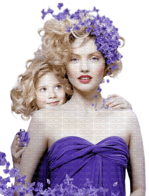 Kaz_Creations Woman Femme Mother Child Girl Family Purple - 免费PNG