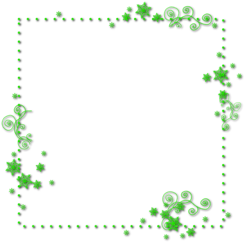 Snowflake.Frame.Green - ücretsiz png