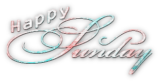 soave text happy sunday pink teal - Free PNG