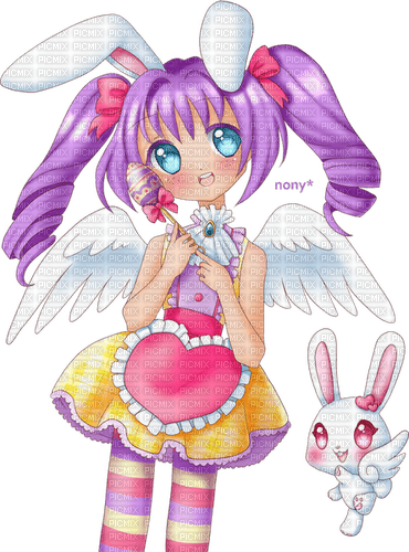 manga easter bunny - PNG gratuit