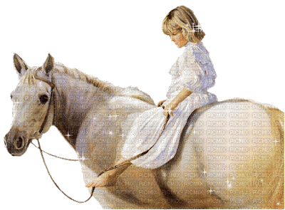 chantalmi gif  cheval enfant - Free animated GIF