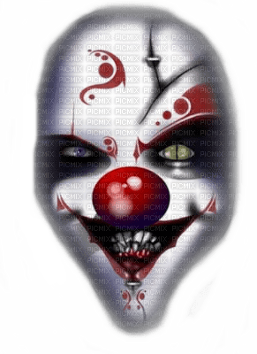 Kaz_Creations Scary Clown Face - kostenlos png