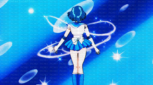 Sailor Mercury ❤️ elizamio - Nemokamas animacinis gif