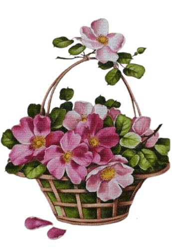 Цветы в корзине - 免费PNG