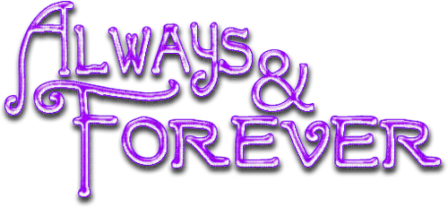 ALWAYS & FOREVER.Text.Purple - ingyenes png