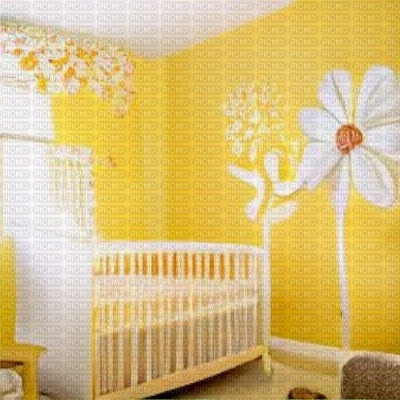 Yellow Nursery with Flowers - ücretsiz png