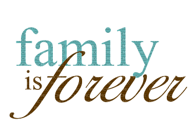 Family Text Blue Brown - Bogusia - PNG gratuit