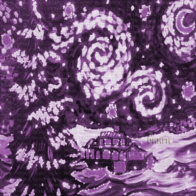Y.A.M._Winter New year background purple - Gratis geanimeerde GIF