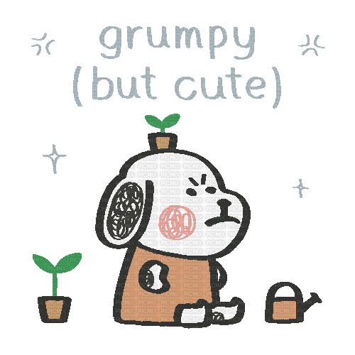 Puppy Grumpy - Nemokamas animacinis gif