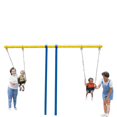 Kaz_Creations  Mother Child Family On Swings - zdarma png