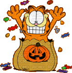 halloween garfield cartoon cute orange - Бесплатни анимирани ГИФ