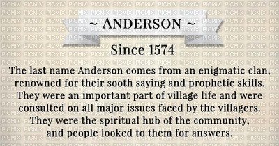 ANDERSON ,NAME - 免费PNG