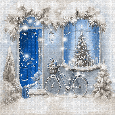 kikkapink background christmas animated snow - GIF animado grátis