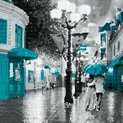 soave background animated city vintage rain - Ücretsiz animasyonlu GIF