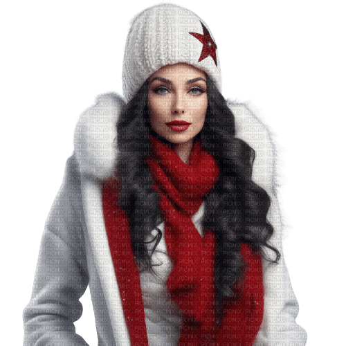loly33 femme hiver - 免费PNG