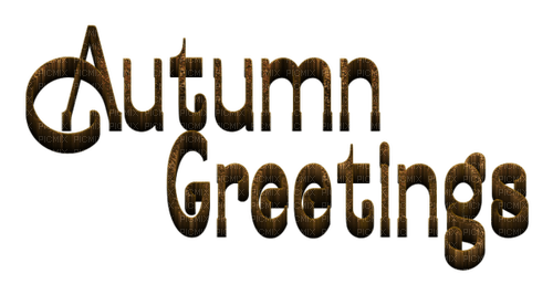 Autumn Greetings - Free PNG