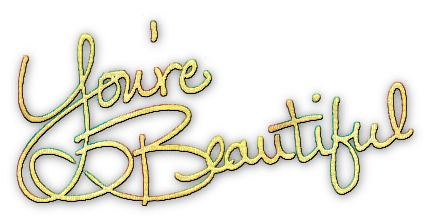 soave text you'are beautiful yellow - gratis png
