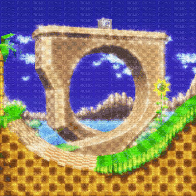 Green Hill Zone - Free animated GIF