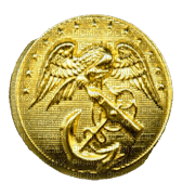 Button Marine Gold PNG - PNG gratuit