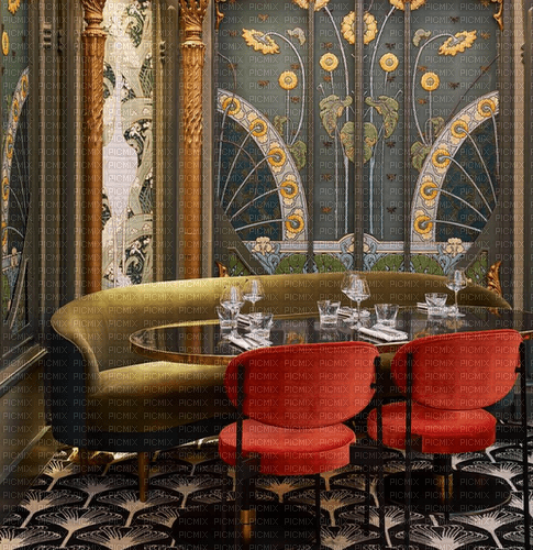 Rena Art Deco Hintergrund - ücretsiz png