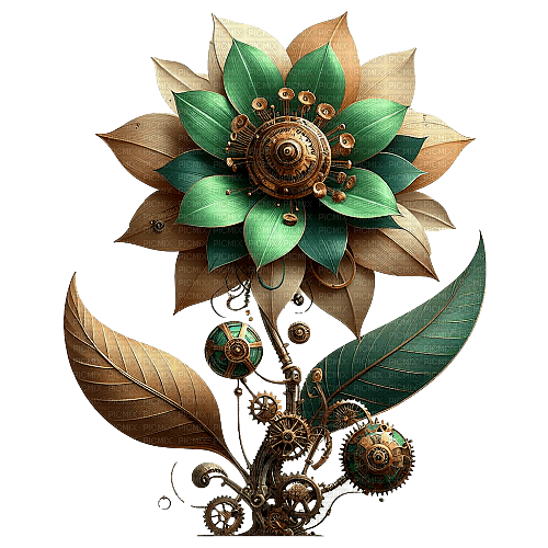 Steampunk - Flower - 免费PNG
