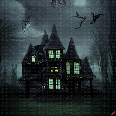 Black Haunted House - PNG gratuit