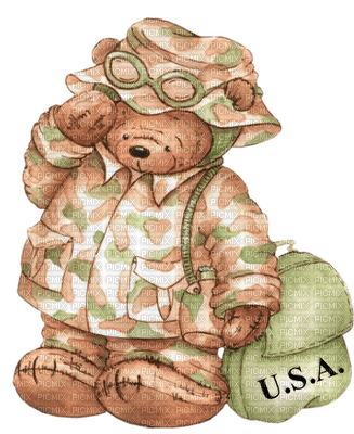 Kaz_Creations U.S.A. Deco Cute Bear - png gratis