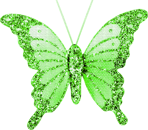Glitter.Butterfly.Green - 無料png