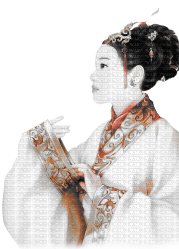kikkapink woman geisha asian oriental japanese - png ฟรี