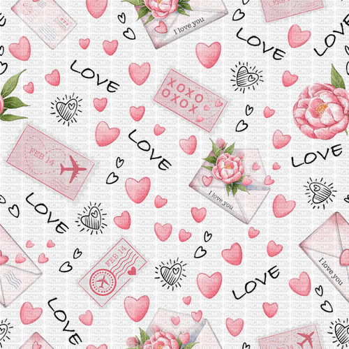 sm3 red vday red pattern love words image - 免费PNG
