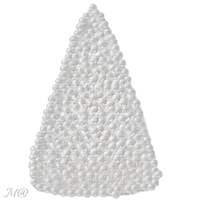 christmas tree-white-pearls-minou - nemokama png