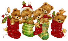christmas noel teddy bear gif - GIF animado gratis