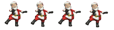 tanzende Weihnachtsmänner - 無料のアニメーション GIF
