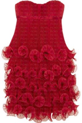 cecily-robe rouge froufrou - PNG gratuit