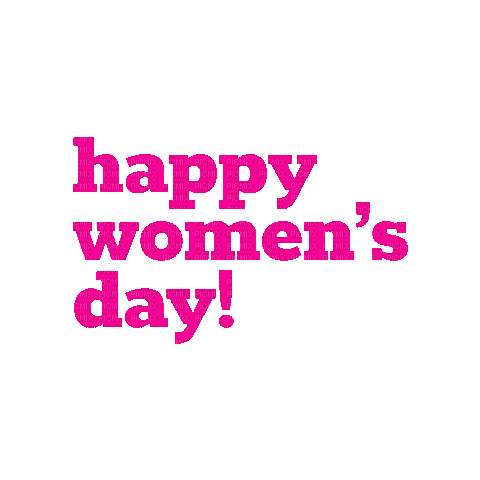 Happy Women's day.Text.Victoriabea - GIF animado grátis