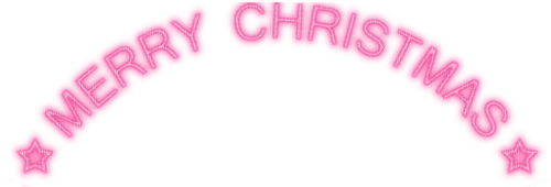 Merry Christmas.Text.Pink - png ฟรี