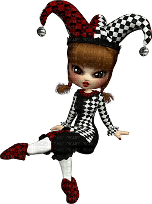 Kaz_Creations Harlequins Harlequin Dolls - PNG gratuit
