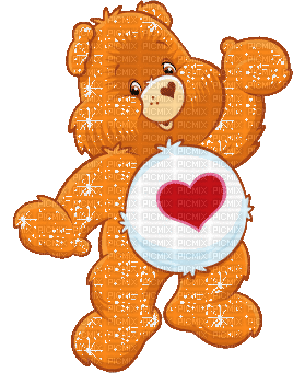 Care Bears Tender Heart Bear - Бесплатни анимирани ГИФ